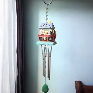 Noah's Ark Wind Chime Indoor Outdoor Bible Character Story Nursery Room FLAW